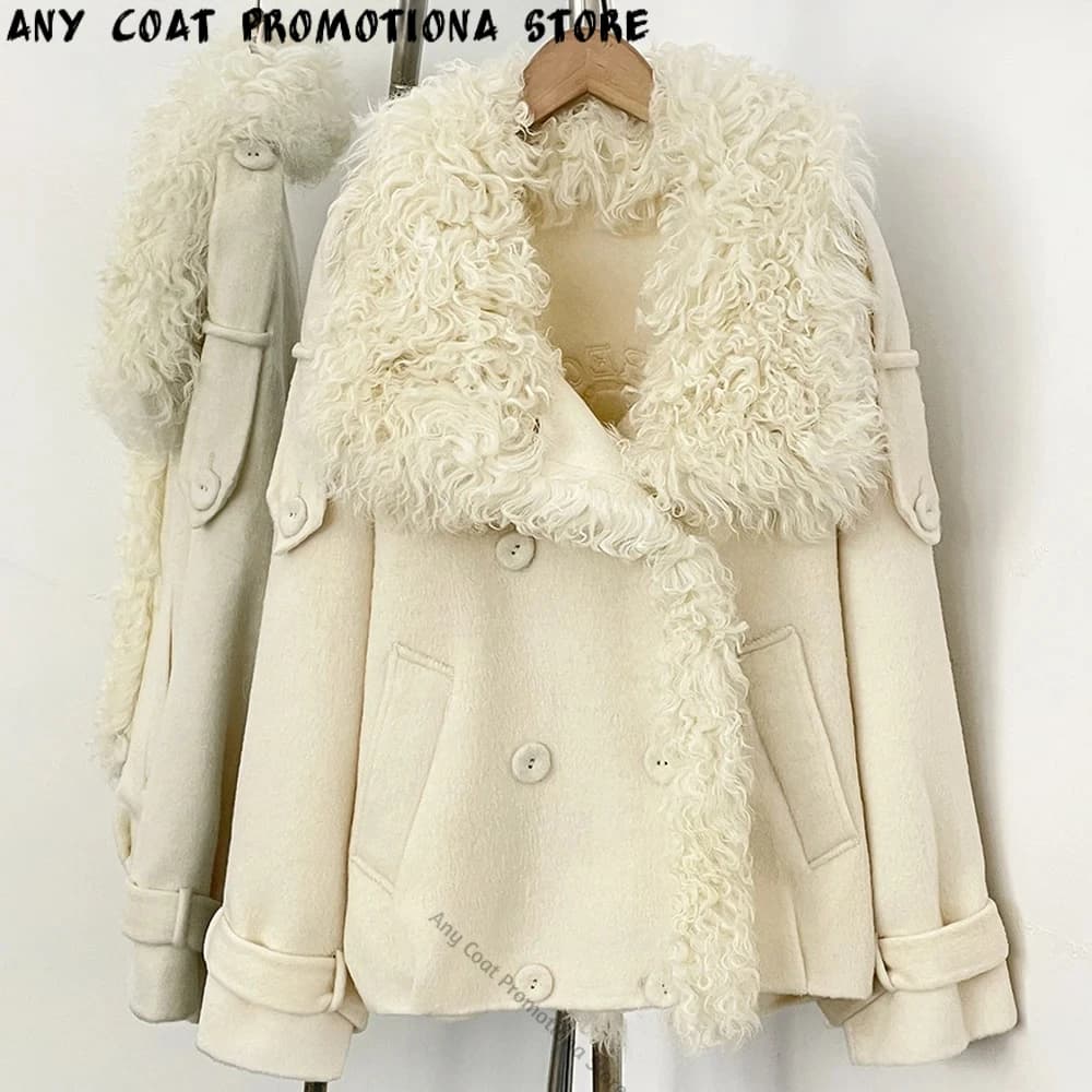 Women's Wool Coat with Belt Relaxed Loose Fit Elegant Old Money Style New Arrival Sophisticated Warm Winter Outerwear for Daily