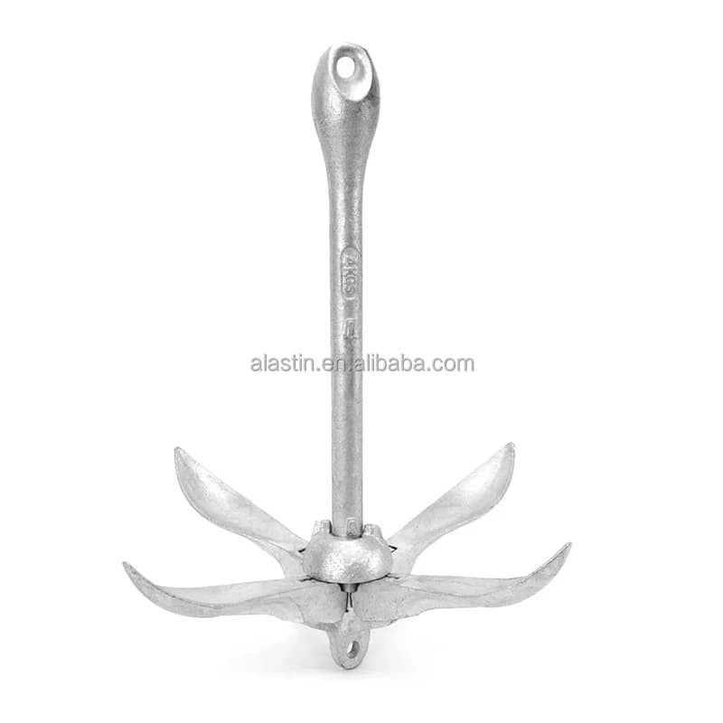 STLF Vendita calda River Boat Hot Dip Galvanizzato Grapnel Ancora un tipo di ancoraggio pieghevole