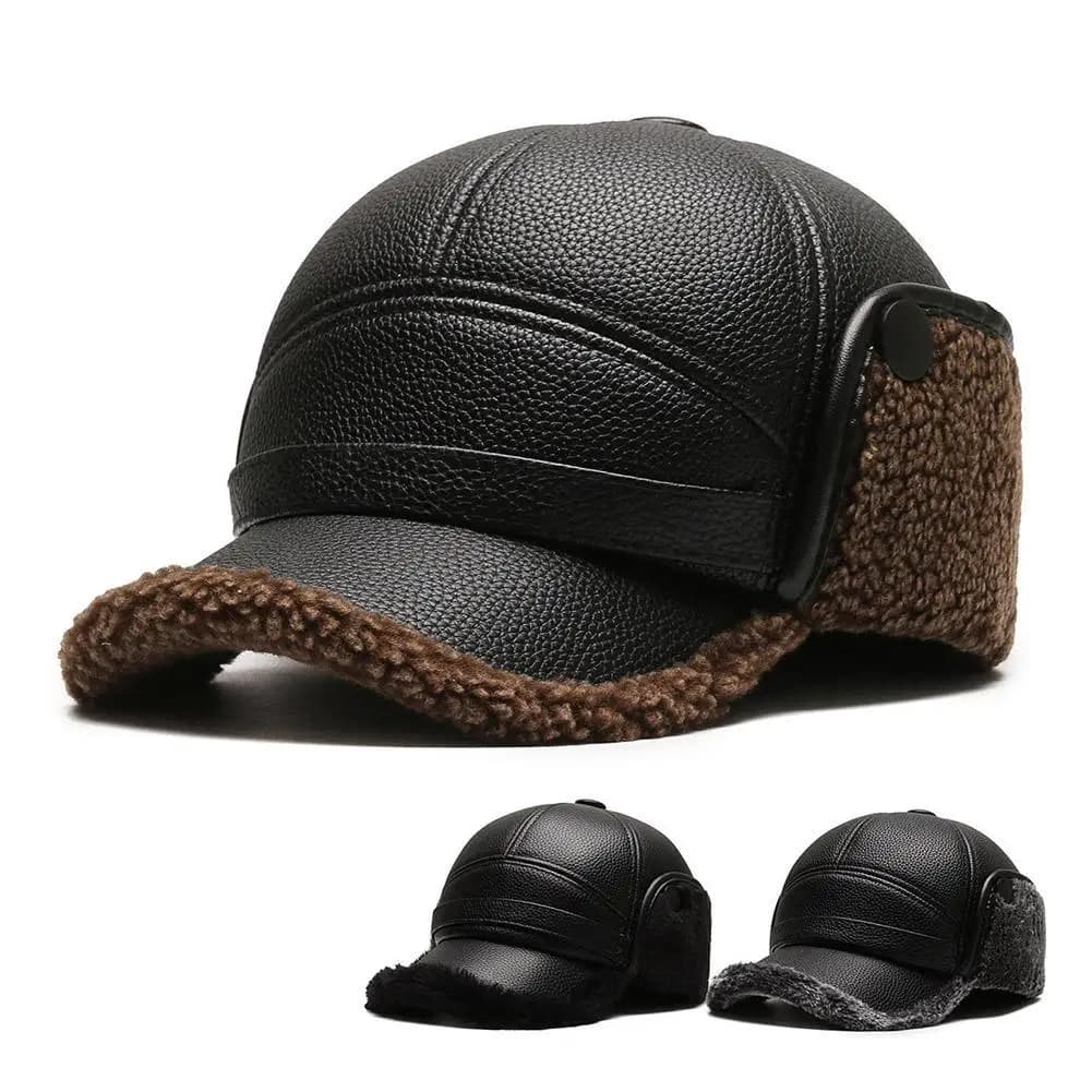 Men's winter hat, fashionable ear protection cap, winter hot hat for outdoors, senior hat