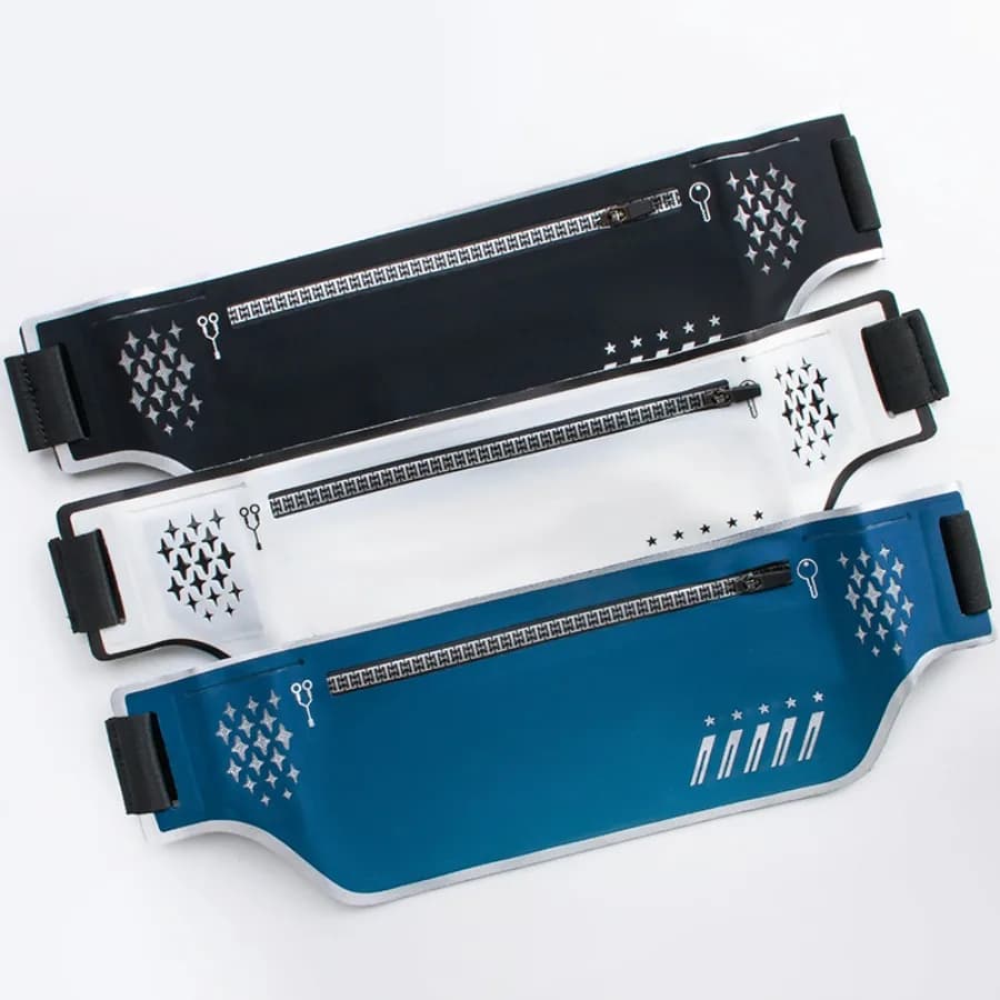 【Nuovo arrivo】 Marsupio da corsa, marsupio elastico regolabile con striscia riflettente per fitness, jogging, escursionismo
