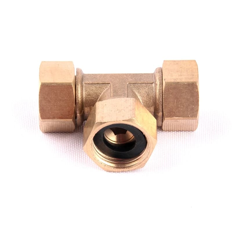 1 pc 1/2 Pollici In Ottone Tee Connettore Femmina Filo di Rame Adattatore Tubo Da Giardino In Ottone 3 Vie di Accoppiamento