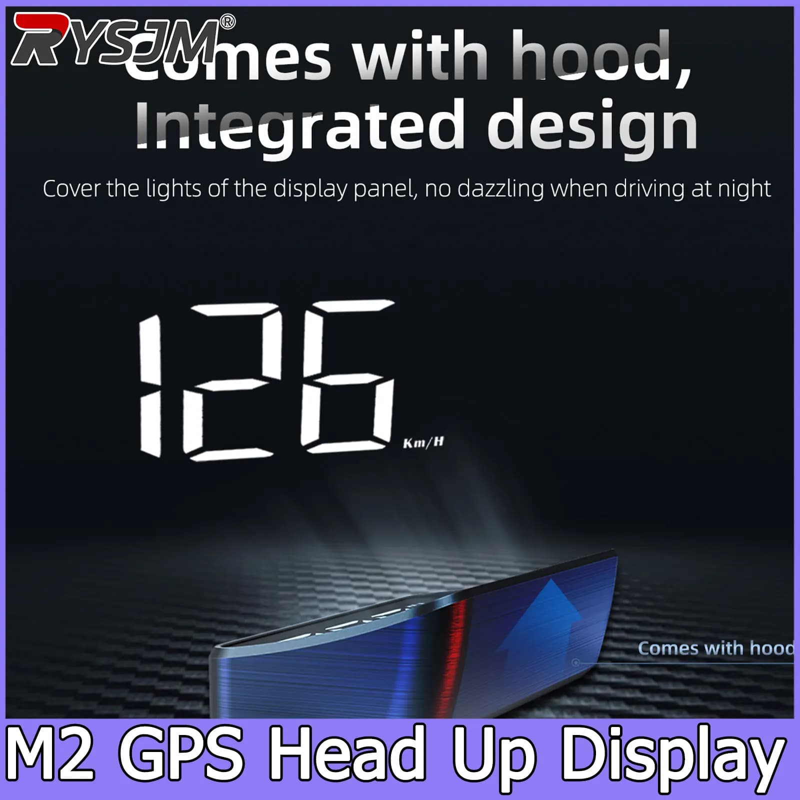 M2 Universal GPS HUD Car Speedometer Projector With Speed KMH Head Up Display Car USB Cable Plug & Play GPS & Beidou System