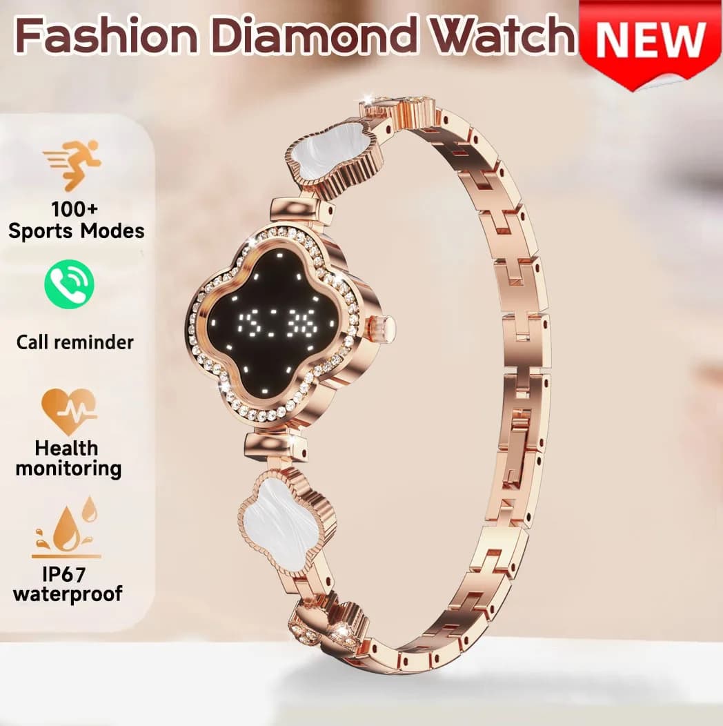 Nuovo Orologio al Quarzo 2026 per Donne, Braccialetto Intelligente con Notifiche Chiamate, Monitoraggio Frequenza Cardiaca e Sonno, Impermeabile IP67, Smartwatch Sportivo da Donna