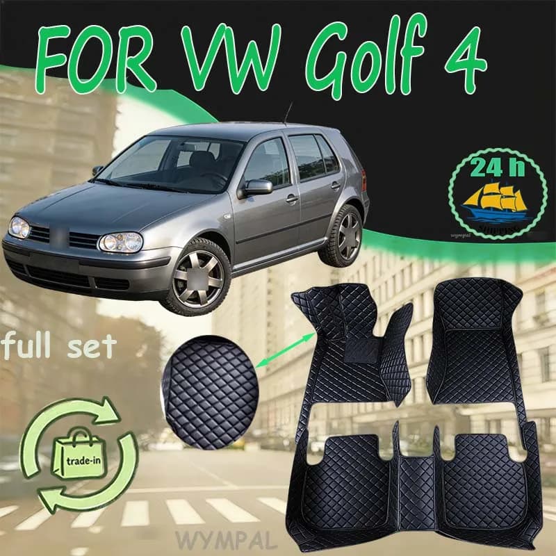Tappetini per auto automobilistici personalizzati per VW Golf 4 1999 2000 2001 2002 2003 Auto di lusso in pelle uomo donna tappetini per auto copertura completa