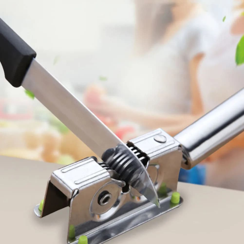 1Pcs Stainless Steel Knife Sharpener Premium Wear-Resistant Multipurpose Sharpening Tool for Household Kitchen Use Ergonomic
