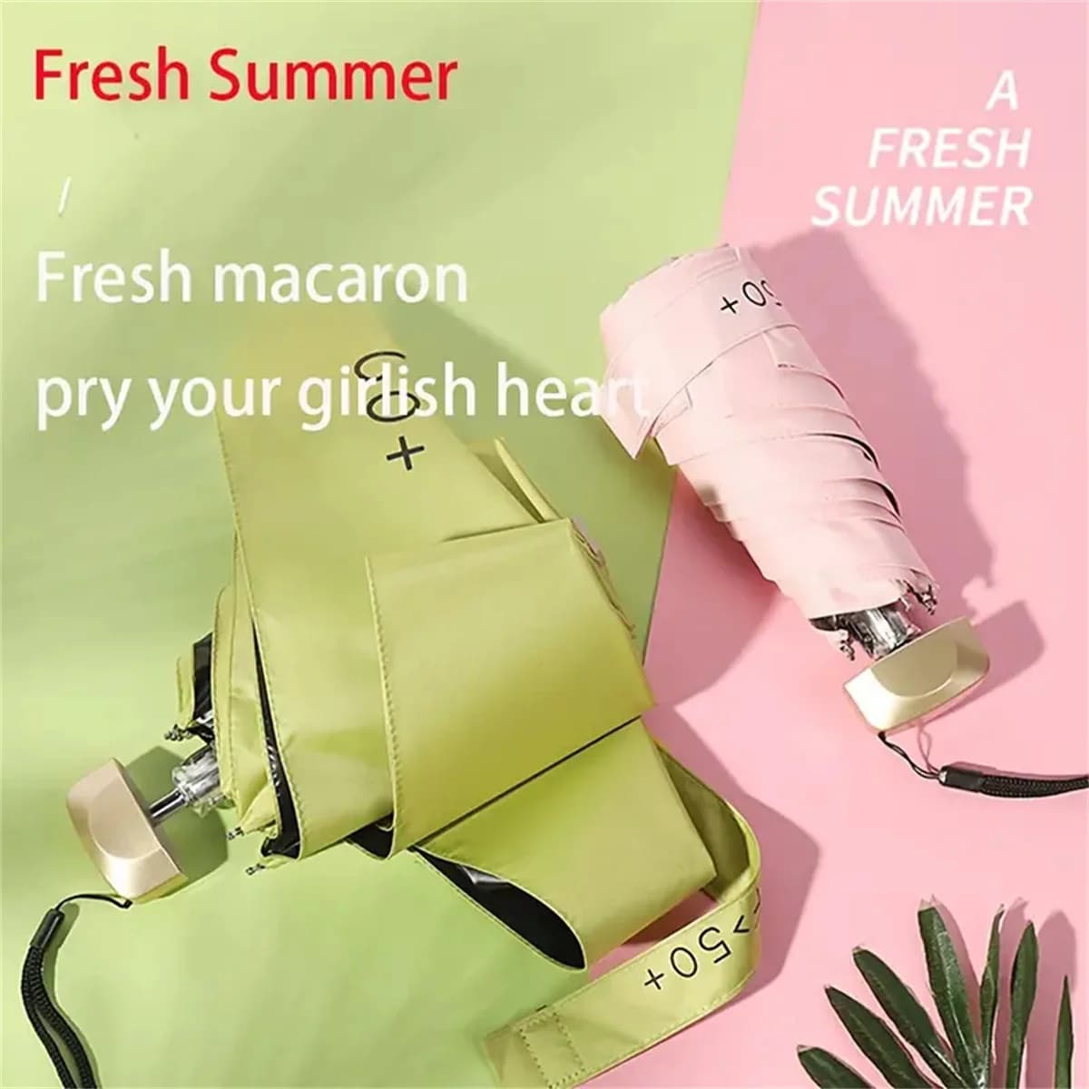 Small Folding Sun umbrella, Women's Gift, Men's Fashion, Mini Parasol, Anti-UV Travel Laptop for Girls