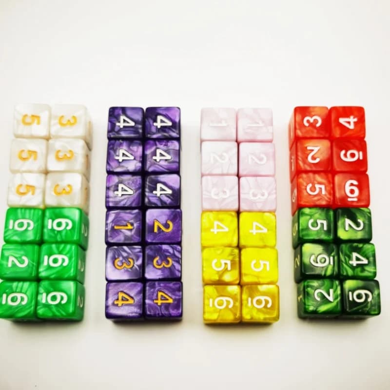 D6 DND Dice Ruolo Set di giochi di dadi a 6 facce per Dungeons and Dragons RPG MTG Giochi di ruolo da tavolo