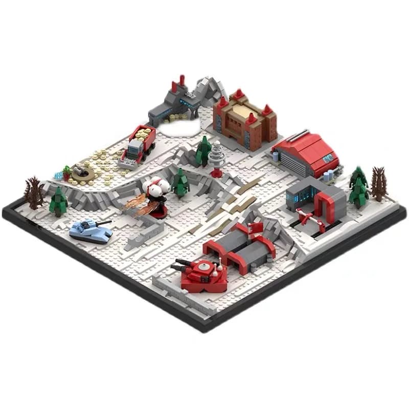 Blocchi da Costruzione MOC Scena Urbana Command & Conquer Red Alert - Base Sovietica Modello Creativo Puzzle Giocattoli Regalo per Bambini
