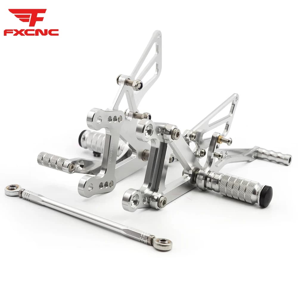 Moto Rearset Per KAWASAKI Ninja ZX6R ZX636 2003-2004 Poggiapiedi Pedana CNC In Lega di Alluminio pedale Pedana Rearset Set Posteriore