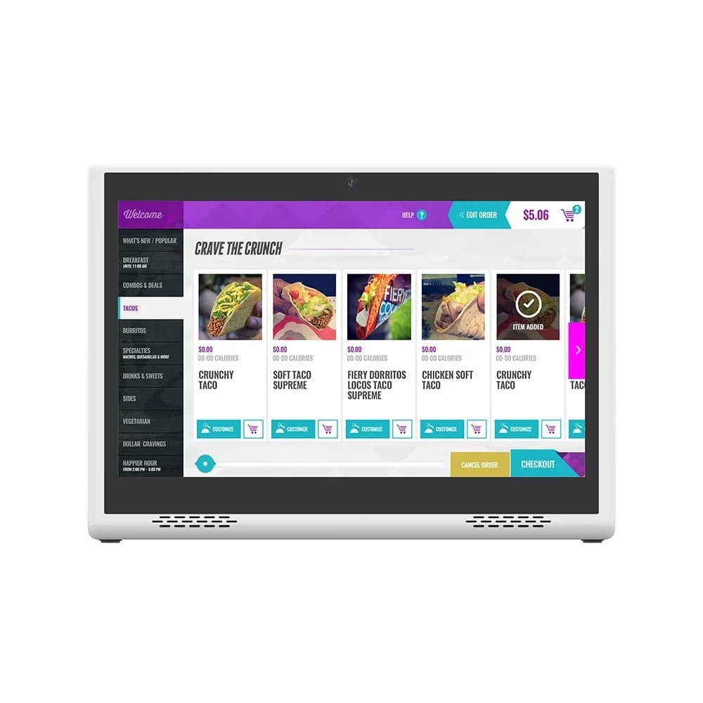 Tablet Android a forma di L da 10,1 pollici anteriore NFC Android Sistema terminale POS Android Tablet PC NFC