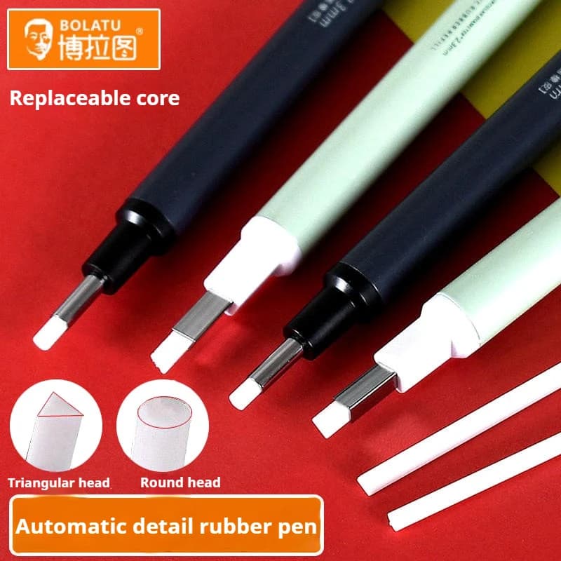 Penna per gomma Matita automatica Penna riutilizzabile in gomma Schizzo ad alta precisione Disegno Correzione Pittura Gomme Forniture artistiche