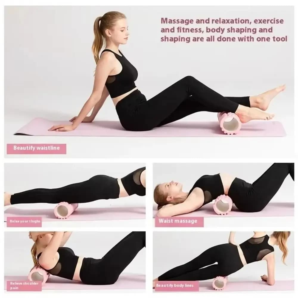 EVA Foam Fitness Back Roll High Density Trigger Point Yoga Foam Roller Self Massage Tool Stable Fitness Yoga Column