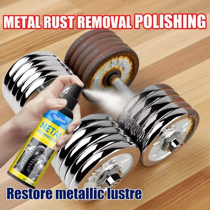 Fast-Acting Rust Remover & Polishing Spray – Restore Metallic Lustre for Door Hinges,Car Wheels,Bike Chains & Fitness Gear,100ml