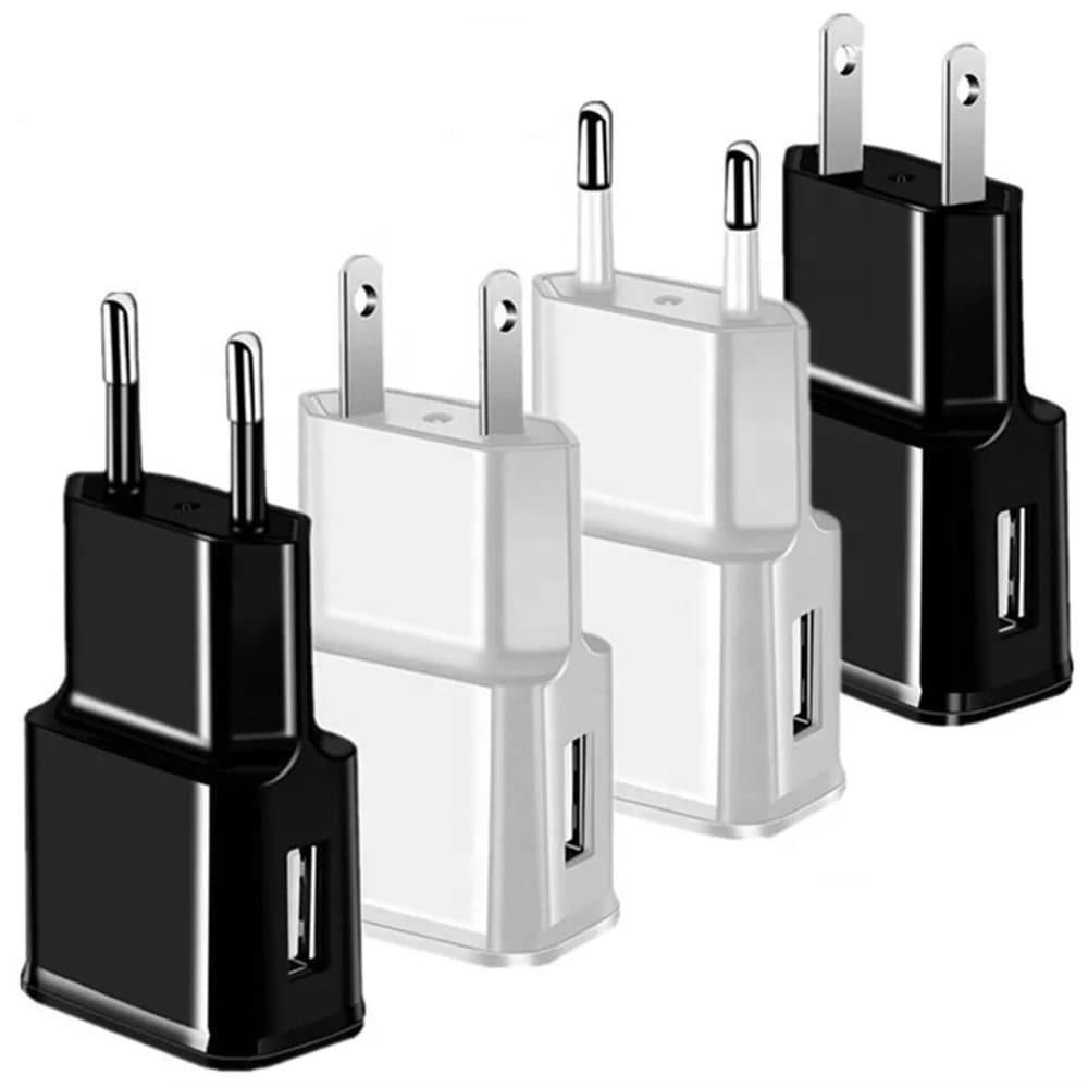 Caricatore USB da parete 1 USB Spina UE USA per Samsung iPhone Adattatore di alimentazione per ricarica per telefono cellulare Micro caricatore da viaggio per iPad universale