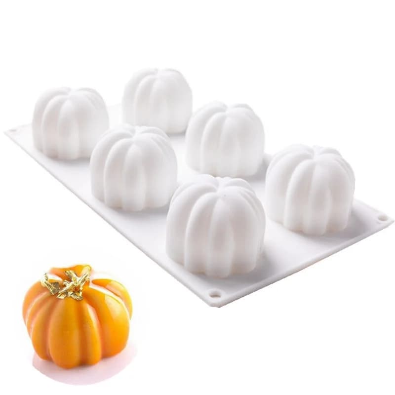 Stampo in Silicone a Forma di Zucca di Halloween per Cioccolato, Mousse, Gelato, Gelatina, Budino, Dessert, Utensili per Decorazione Dolciaria