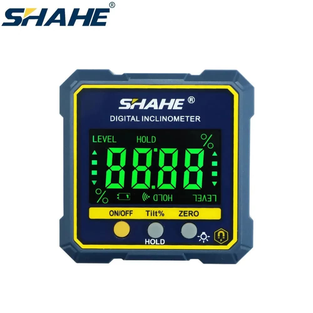 SHAHE Digital Angle Meter Magnetic Goniometer Inclinemeter Level Angle Meter Corner cube level box with magnes and backlight