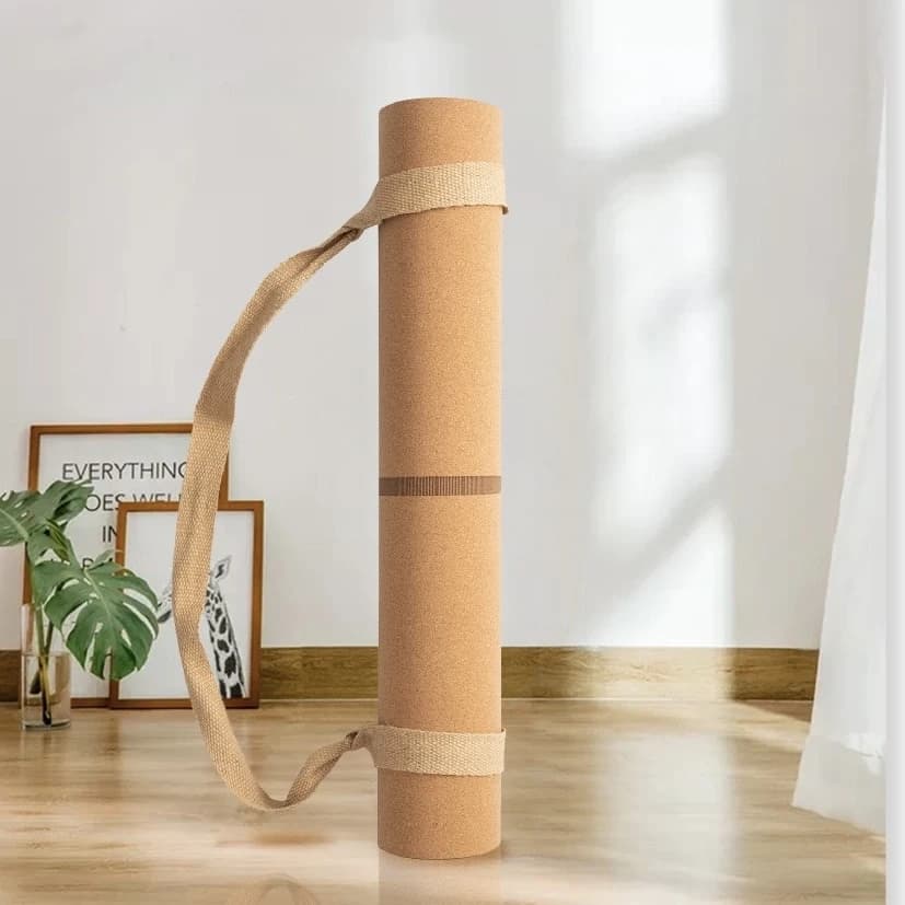 Tappetino Yoga in Sughero e Gomma Naturale Ecologico Antiscivolo per Fitness ed Esercizi - Promozione Vendite
