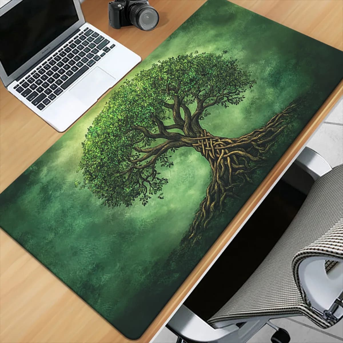 Giant Life Tree Large Mouse Mat Anti-slip Desk Mat Durable Edge Sewn Keyboard Mouse Mat Mauspad