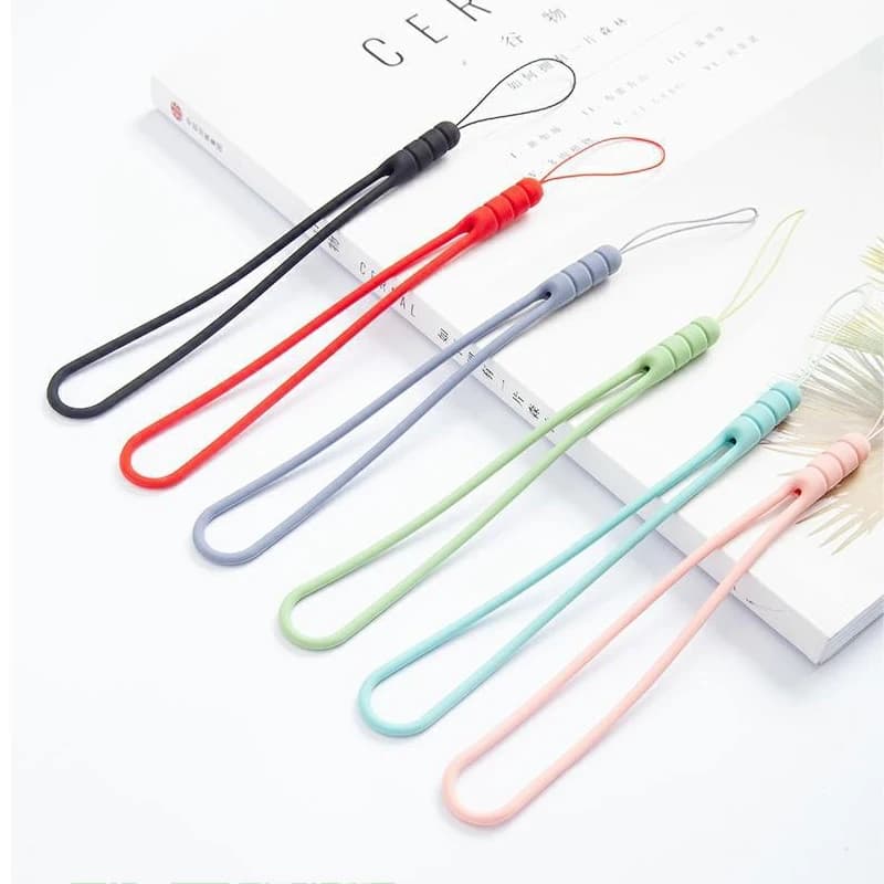 Silicone Phone Wrist Strap Solid Color Short Lanyard Anti-lost Hand Wrist Band For Mobile Phone Case Key USB Flash Drive Earbuds