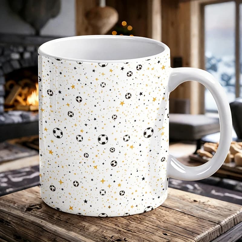 Tazza Starry Soccer Sizzle: Un Motivo di Passione per il Campo con Funzione Apribottiglie per l'Evento Calcistico Principale del 2026