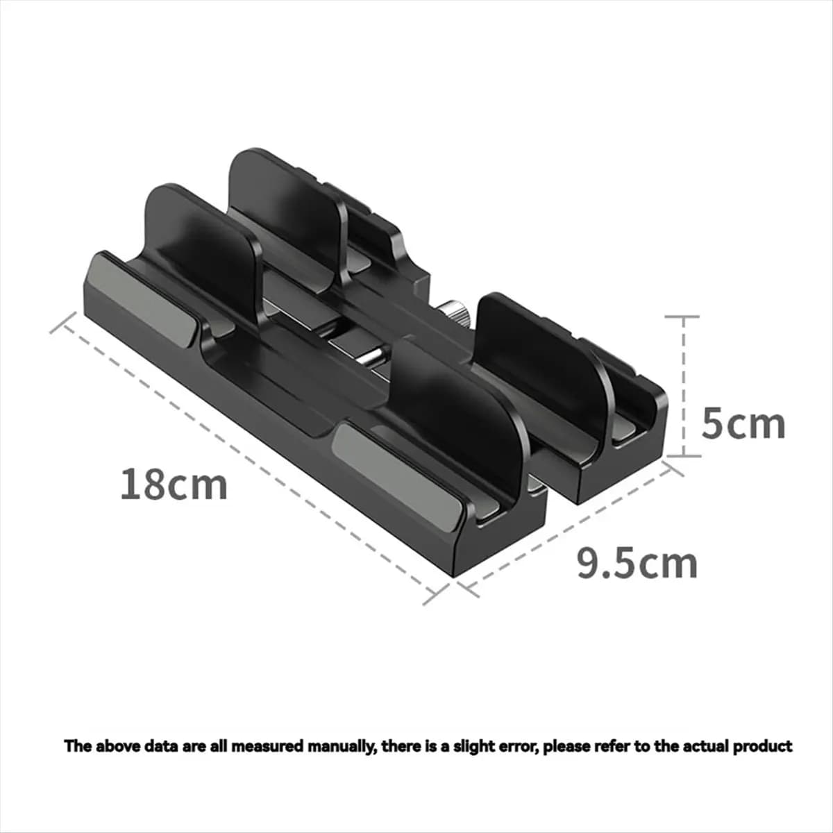A10I Adjustable Vertical Laptop Stand Holder - 3-Slot Padded Stand for 16Inch Laptops, Enhanced Stability Black