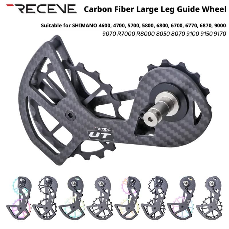 Gabbia per Puleggia Deragliatore in Carbonio Ceramico Oversize "Big Chicken Leg" per Shimano Ultegra 5800/6800 e 105 R7000/R8000