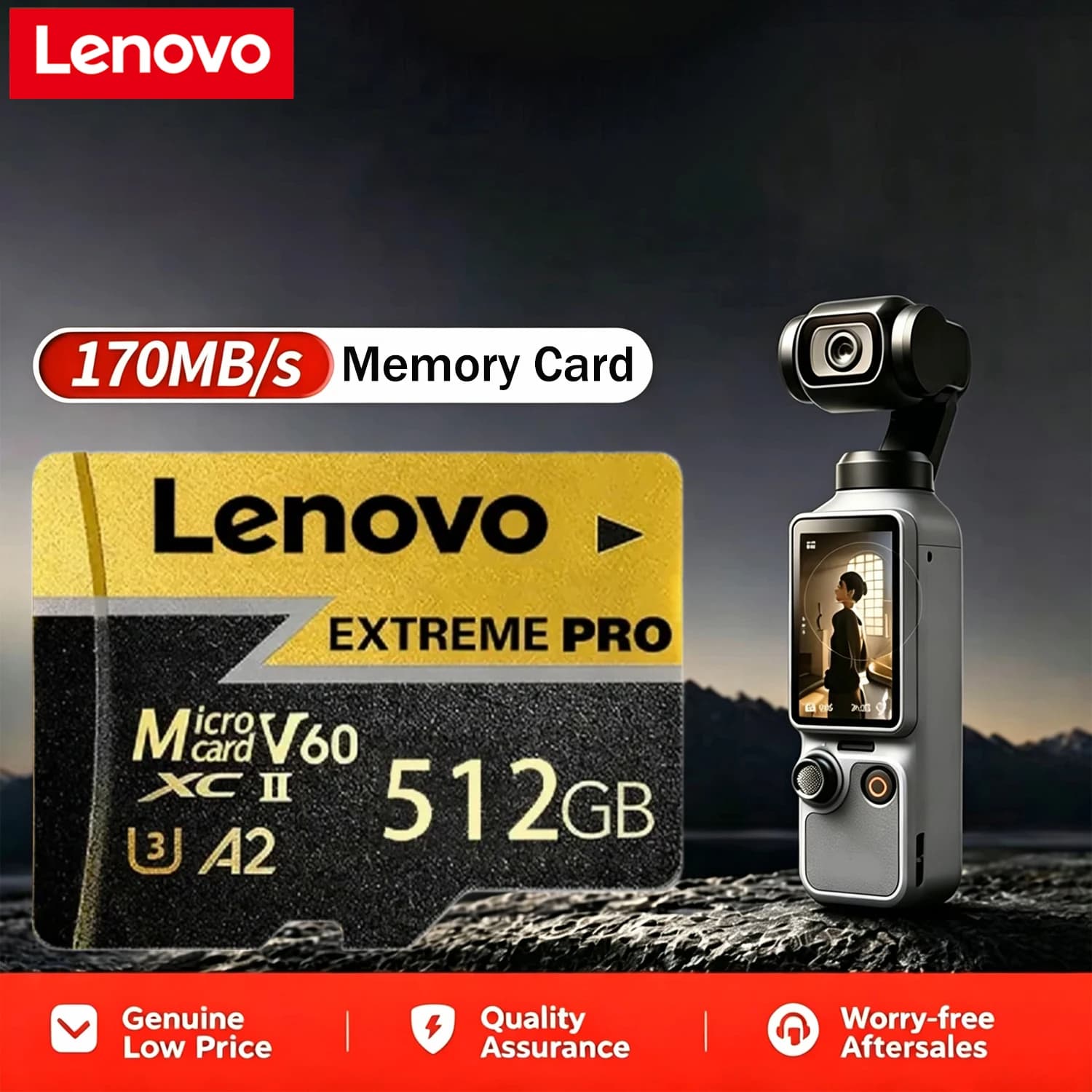 Lenovo Secure SD Card 512GB 256GB 128GB Extreme Pro Micro SD Card 64GB U3 V60 High Speed Flash Cards For Nintendo Switch