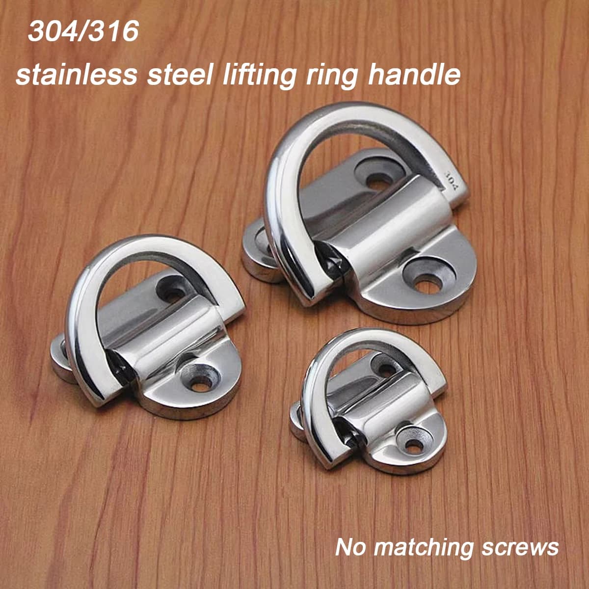 Maniglia industriale con anello a D in acciaio inossidabile 304/316, supporto per cavo marino, anello di fissaggio per fune per yacht