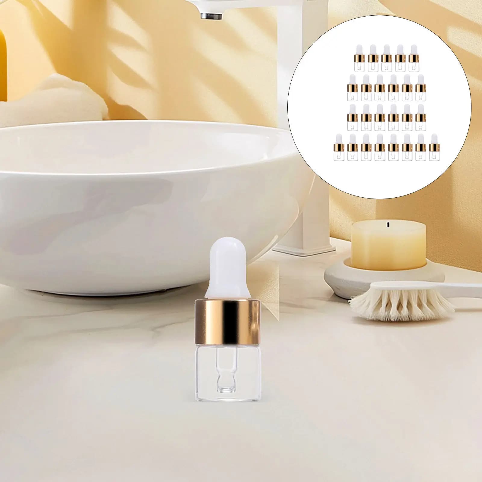 Compact Glass Dropper Bottle Leak-Proof Essential Oil Storage Sealed Cosmetics Liquid Container Travel Use Aromatherapy Perfume