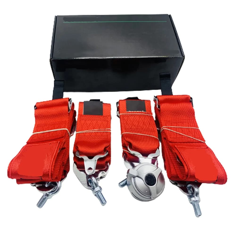 4 Point Snap-On BUCKLE RACING SEAT BELT HARNESS Camlock TA Style Adjustable Drift Harness Safety Shoulder Strap fit ATV/UTV