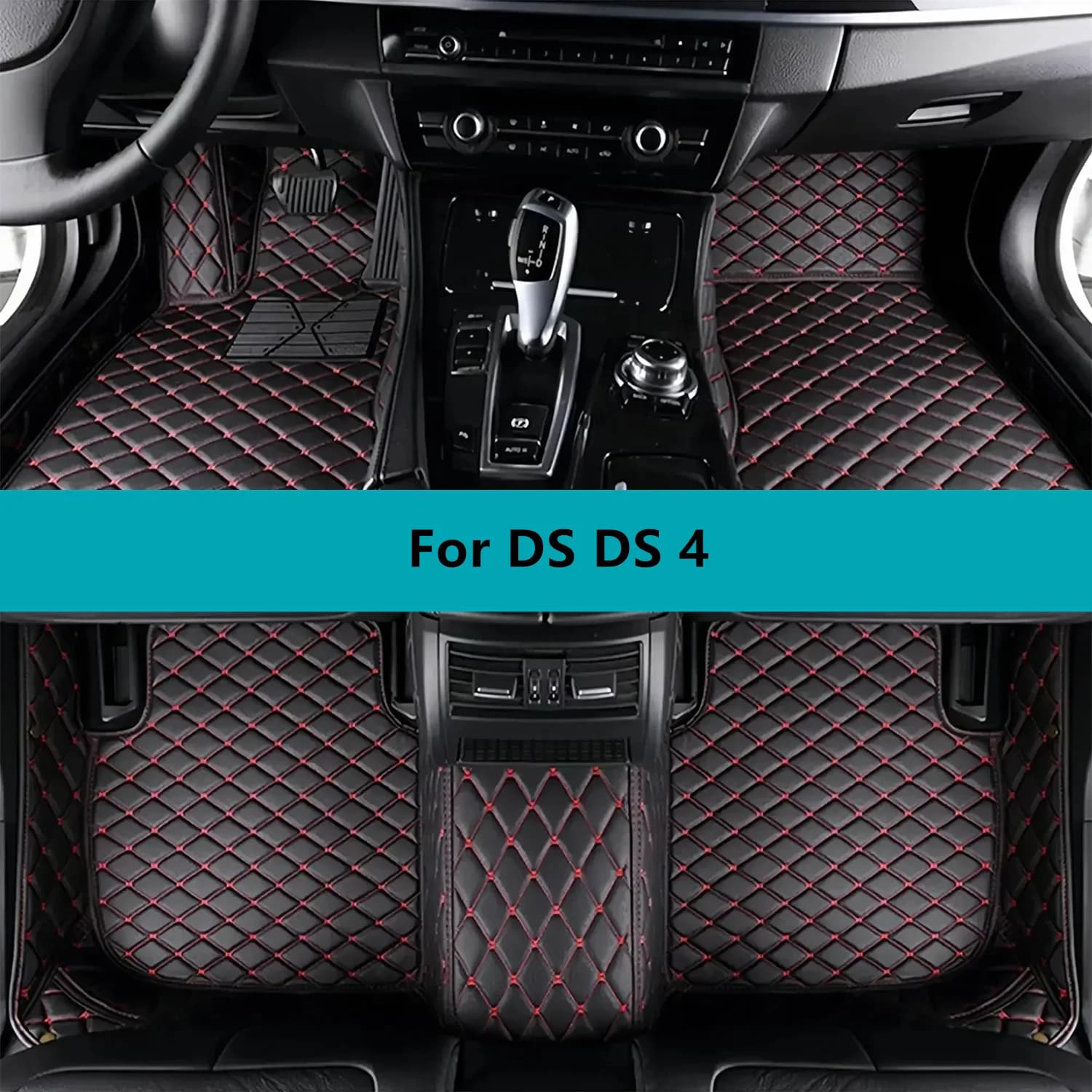 Tappetini per auto per DS DS 4 2021 2022 2023 2024 2025 2026 Tappetini per auto impermeabili per tutte le stagioni Accessori interni in pelle