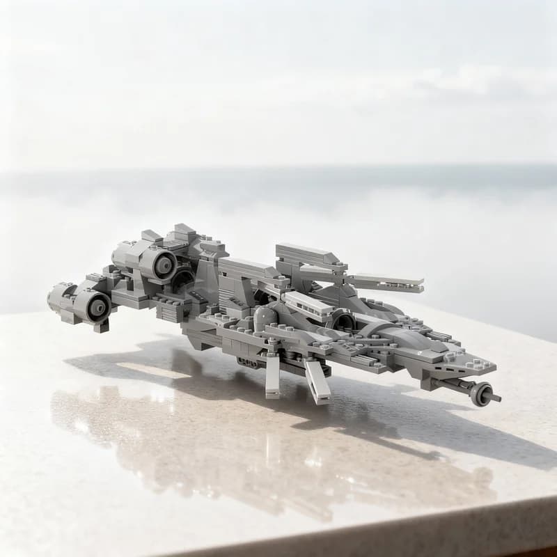 Set di Costruzioni MOC Nave Spaziale da 477 Pezzi, Modello Supplementare, Blocchi Creativi, Idea Regalo di Natale, Giocattoli Educativi