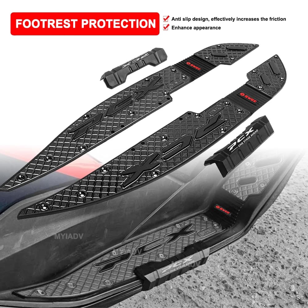 Piastra pedana anteriore moto per Honda PCX160 PCX 160 2021-2023 Poggiapiedi antiscivolo Protezione bordi Accessori pedale