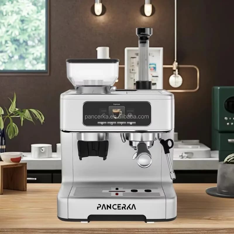 Automatic Espresso Coffee Machine Stainless Steel Touch Screen Household & Hotel Use 16-20 Bar Pump Pressure Customizable