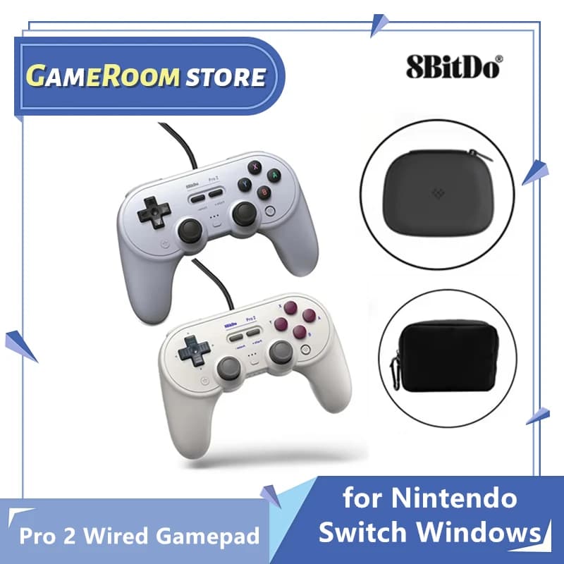 Controller USB per gamepad cablato 8BitDo Pro 2 per Nintendo Switch Windows Steam Raspberry Pi NS Switch Controllo del gioco