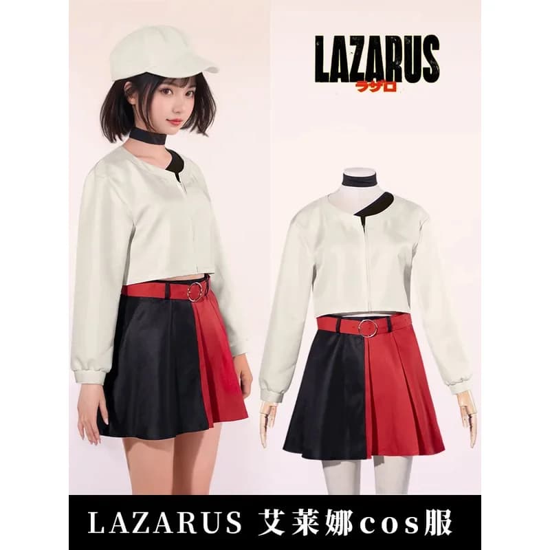 Anime Lazarus Eleina Axel Cosplay Uniforme Gonna Giacca Cintura Girocollo Donne Ragazze Halloween Gioco di ruolo Costume per Womana;3,v'5.t;8,
