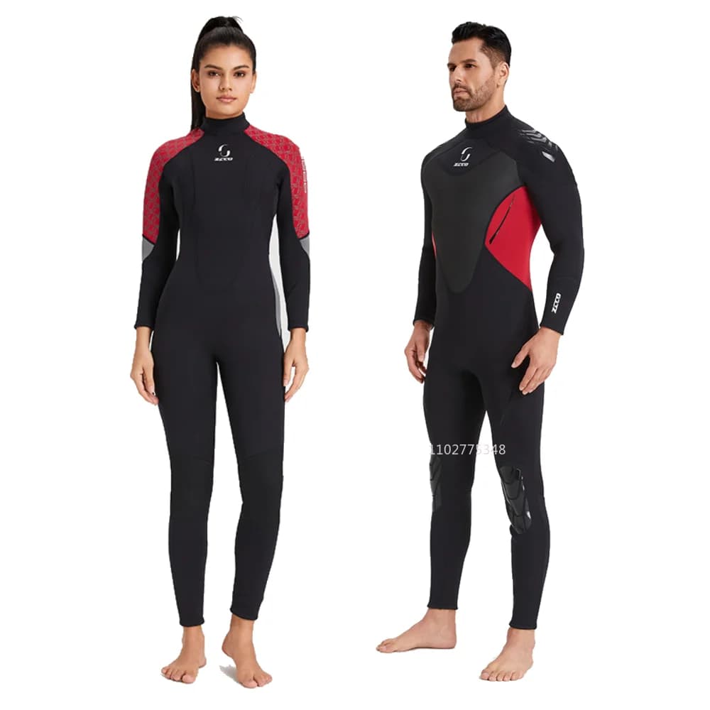 Muta Subacquea 3mm Uomo Donna in Neoprene Premium a Manica Lunga per Pesca Subacquea Snorkeling Surf Canoa Surfing