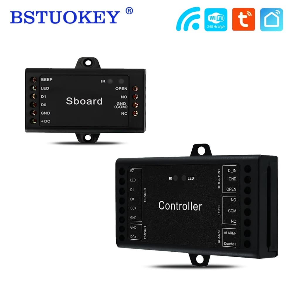 WiFi Tuya Sboard Mini Single Door RFID Access Control Board Panel App telecomando Wiegand 26 44 Bit Input Support Master Card