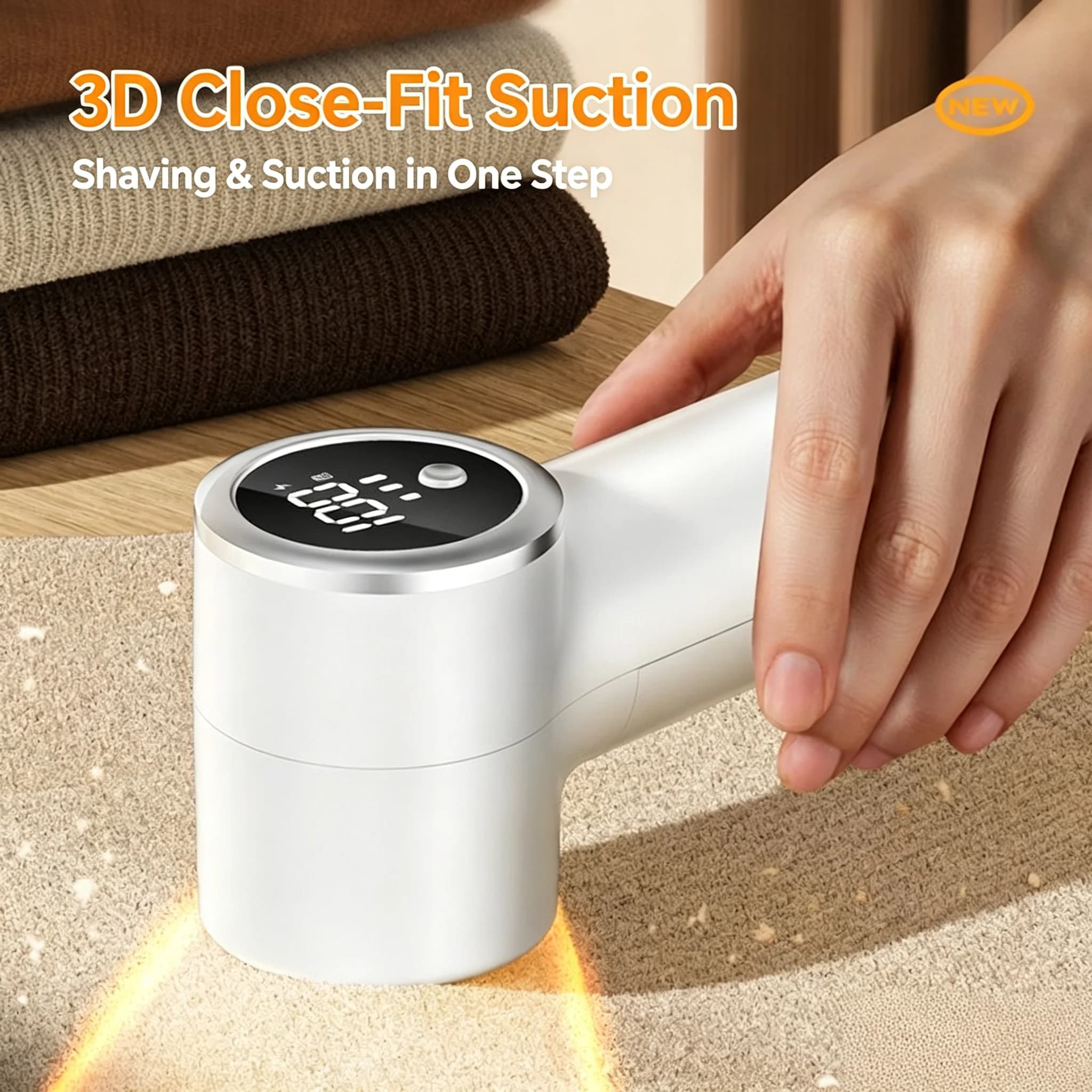 Portable Rechargeable Household Anti‑Pilling Cleaner, One Sweep No‑Repeat Shaving, Fabric Shaver for Knit Garments and Bed Sheet