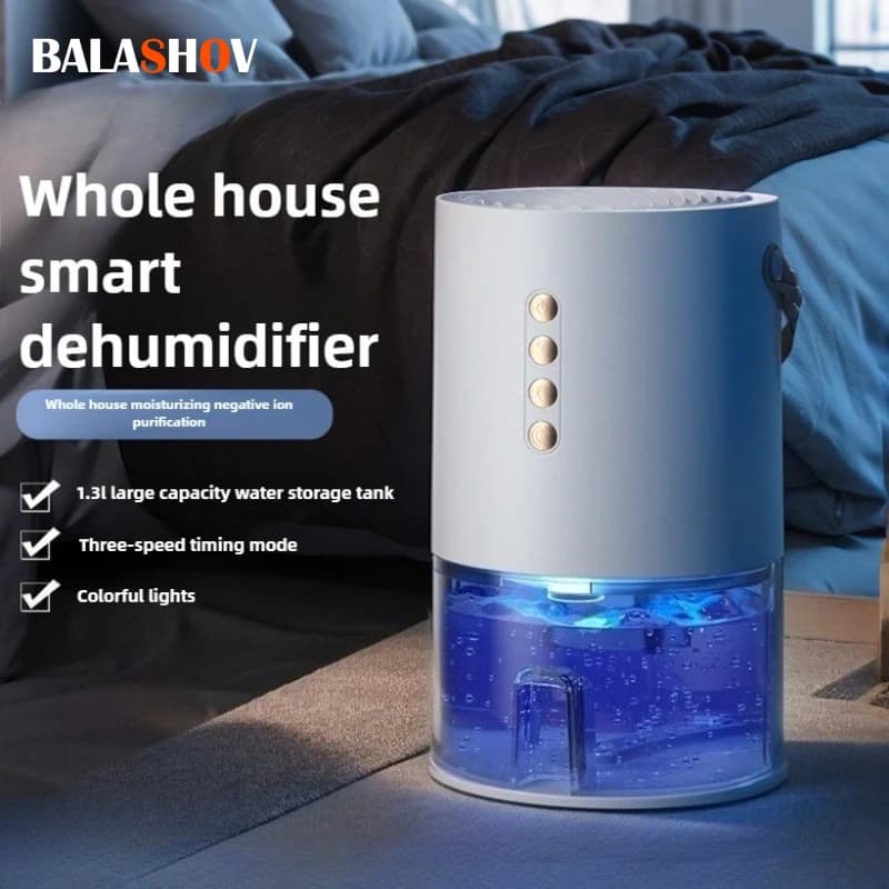 Deumidificatore da 1000 ml Essiccatore per Home Office Ioni negativi Elimina l'umidità dello stampo e l'umidità Deumidificatore portatile UE USA