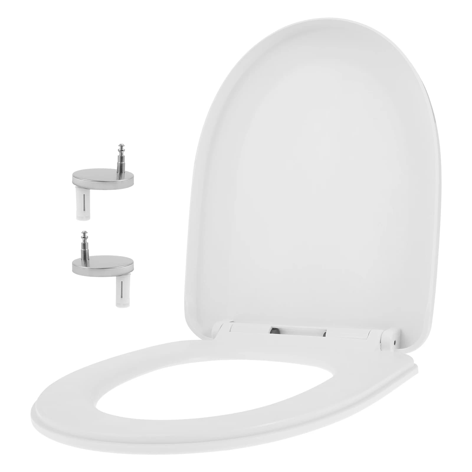 Sedile WC a forma di UV Coperchio silenzioso a chiusura lenta Coperchio WC durevole addensato per entrambi gli adulti Accessori da bagno universali per bambini