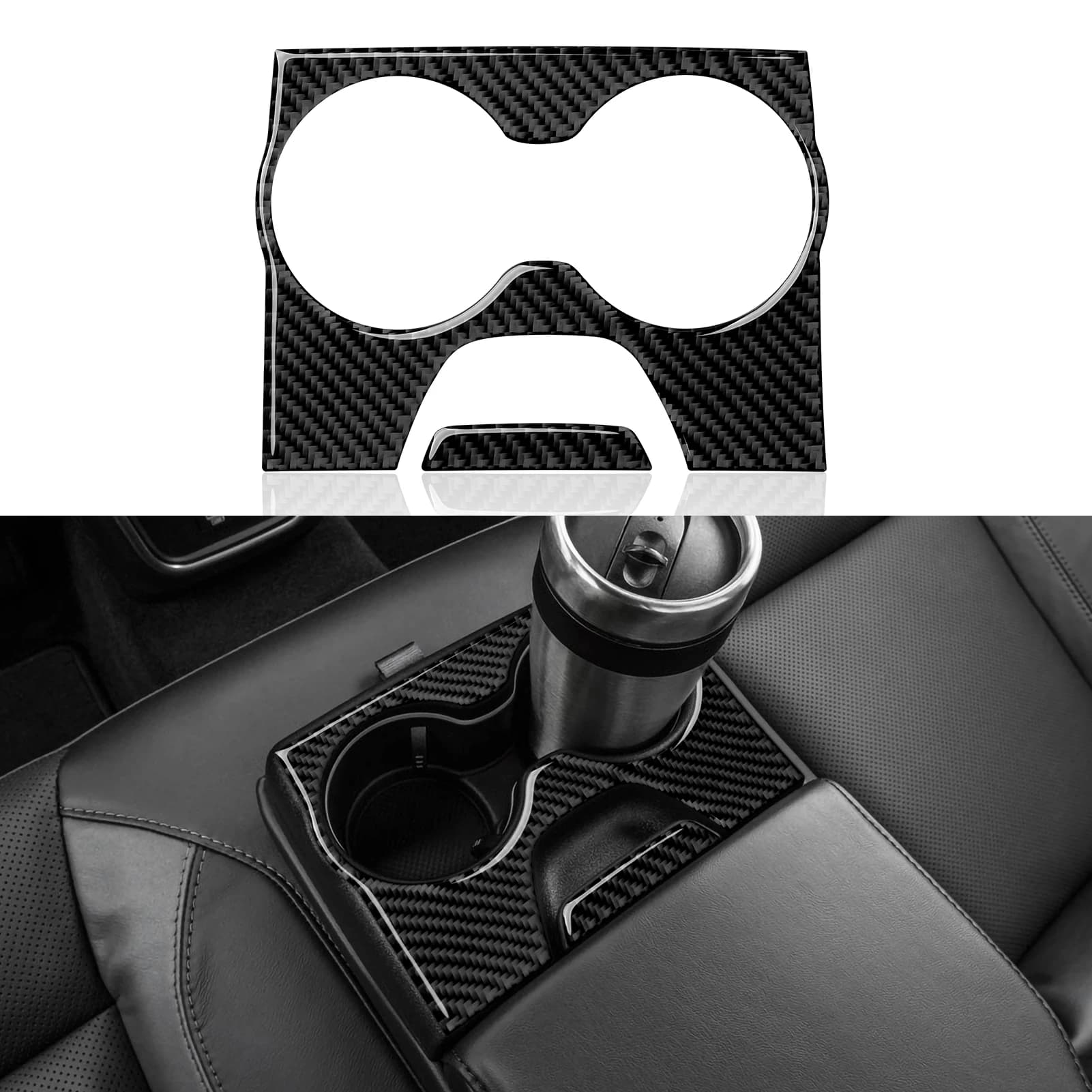 For Dodge Charger/Chrysler 300 (2011-2023) Rear Car Wall Panel Soft Carbon Fiber Interior Cover Trim Accessories