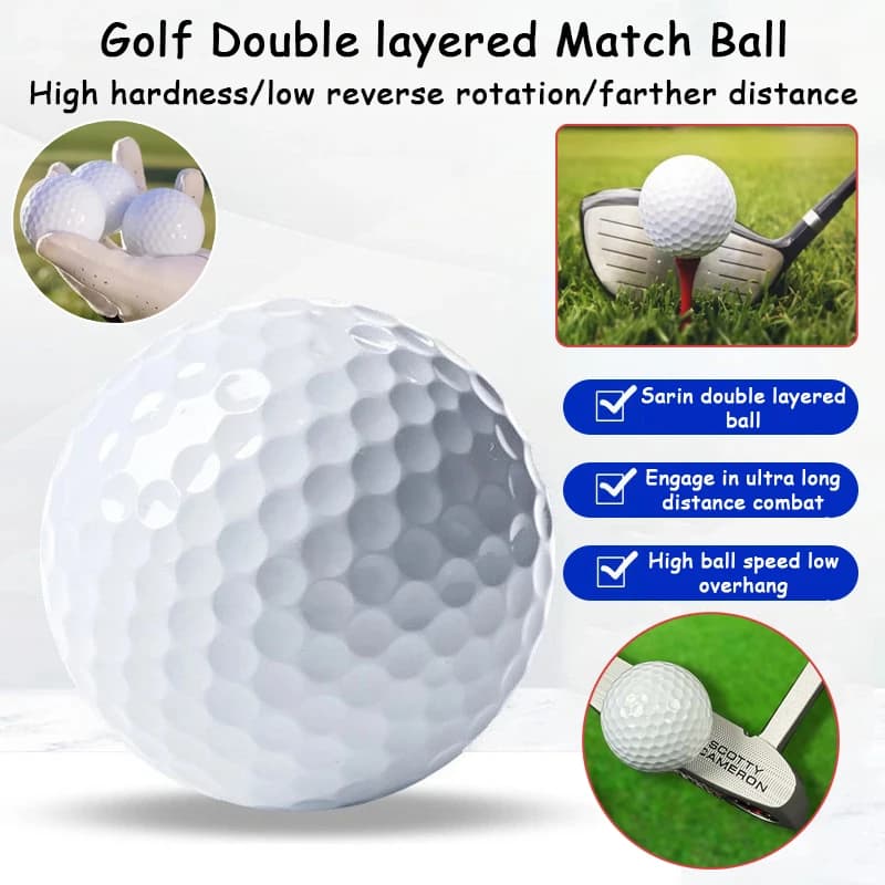 Pallina da golf professionale a doppio strato con rivestimento anti-impatto Sarin, basso topspin, alta velocità, pallina da competizione professionale
