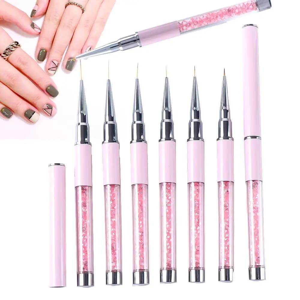 Pennello per Gel UV Fai-da-Te con Testa Ovale Ultra-sottile, Pennello per Nail Art, Penna per Linee Acriliche, Penna per Disegno Unghie, Strumento per Manicure