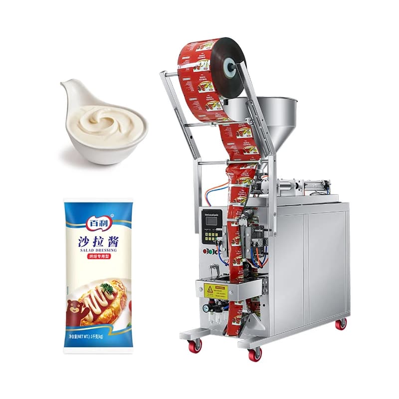 Piccola macchina per il processo e l'imballaggio del succo Attrezzatura per l'imballaggio misto alimentare Macchine per l'imballaggio della sigillatura del riempimento della salsa di curry della pasta