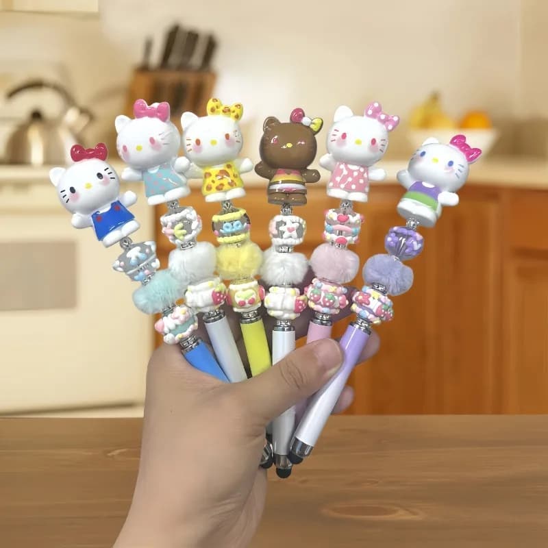 Penna Stilo con Perline Sanrio per Tablet, Smartphone Android e iOS, iPad, Accessori per Disegno su Tablet, Penna Touch per Schermi Capacitivi