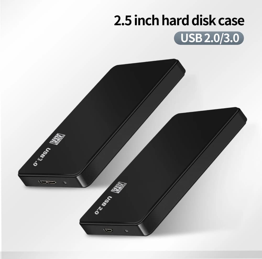 Custodia HD Externo USB 3.0 a 2,5 pollici SATA HDD SSD Custodia per disco rigido esterno per PC Laptop Smartphone PS5