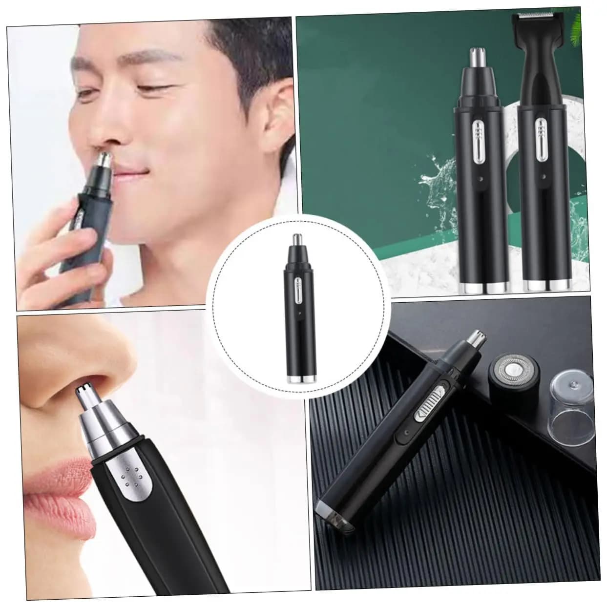 Nose Hair Trimmer for Men,Electric Beard Trimmer Men Rechargeable,2 in 1 Multifunctional Cordless Razors Electric Shaver for Men