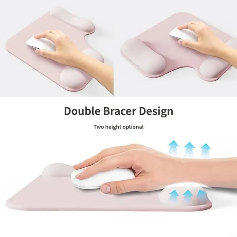 Tappetino per mouse rivestito in lycra con poggiapolsi in doppio gel e base antiscivolo per uso prolungato F19E