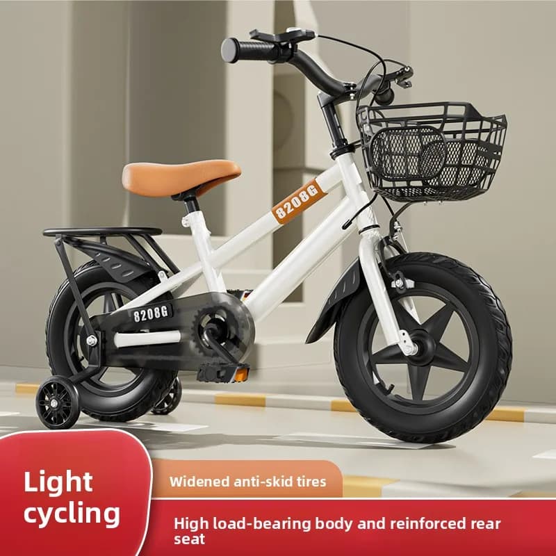 Children Bicycle 2 12 Years Kids Pedal Bike 12 14 16 18 Inch with Training Wheels Durable Lightweight Safe Fun Cartwheel Ride